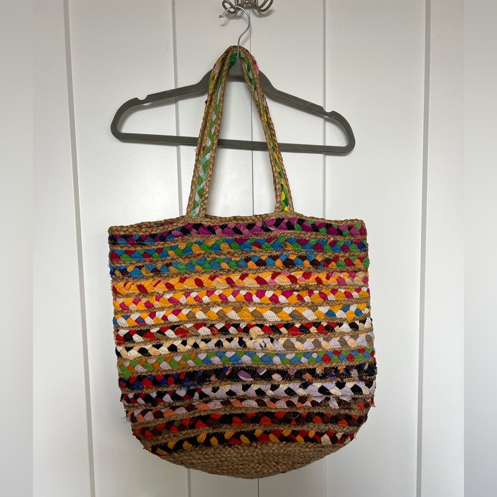 Colorful Woven Beach Bag - Made in India